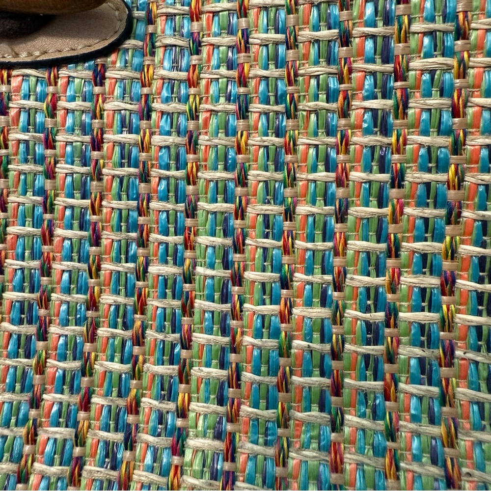 Simply Noelle Woven Rattan Straw Colorful Multi Shoulder Crossbody Bag Purse - Picture 4 of 11
